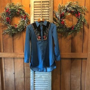 Anthropologie Holding Horses Denim Shirt